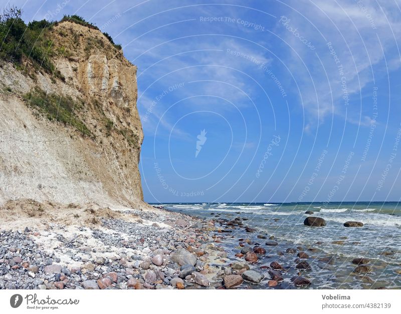 Chalk coast at Cape Arkona chalk coast Cap Arcona put garden Wittow steep coast Ocean Baltic Sea Water Waves Nature Landscape Mecklenburg-Western Pomerania