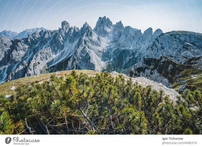 A breathtaking view of the mountain Cadini di Misurina in the Italian Alps, Dolomites alps sunset italian cadini misurina nature hiking travel landscape italy