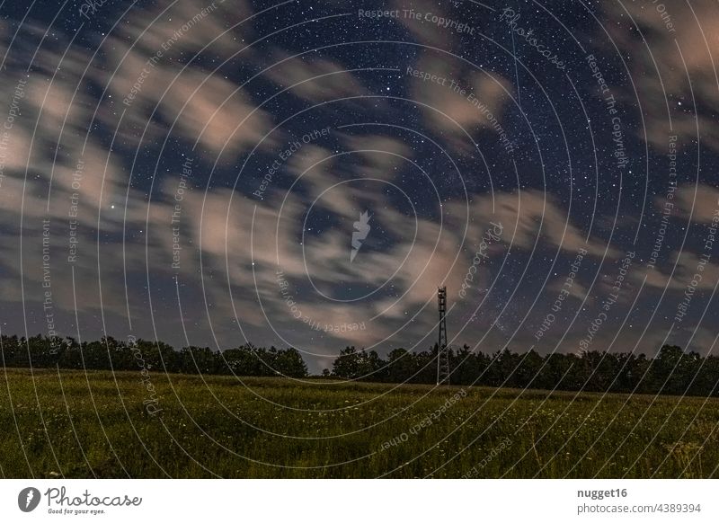 Milky Way, Venus and meteor over a forest Milky way Night Stars Exterior shot Sky Night sky Colour photo Deserted Landscape Long exposure Nature Universe Galaxy