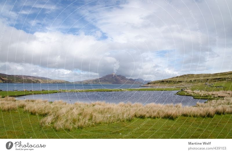 To Aird Vacation & Travel Trip Far-off places Freedom Nature Landscape Clouds Grass Bay Ocean Island Pond Peninsula Scotland Great Britain Isle of Skye