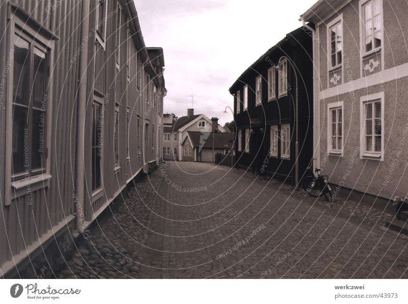 eksjö old town Alley Europe Sweden Old town pipi longstocking astrid lindgren Black & white photo