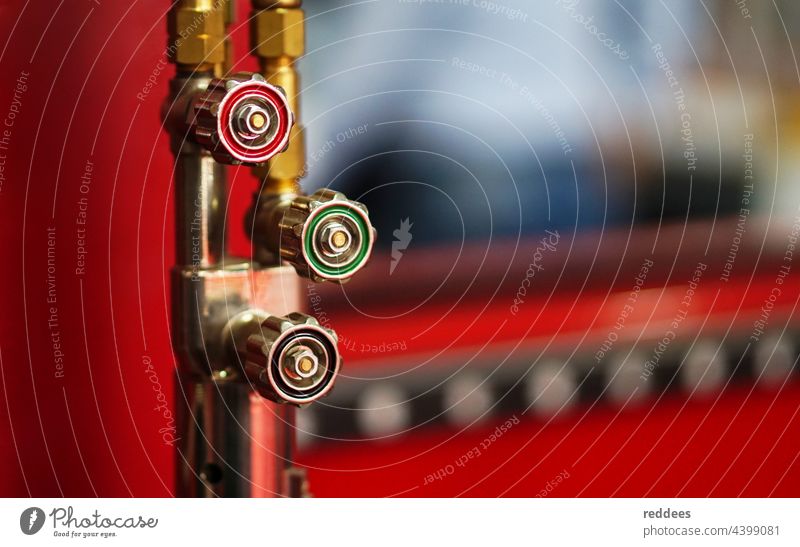 Close-up view of rotating knob for controlling operations of process in pipelines in a Industry rotate steel device construction industry engineering industrial