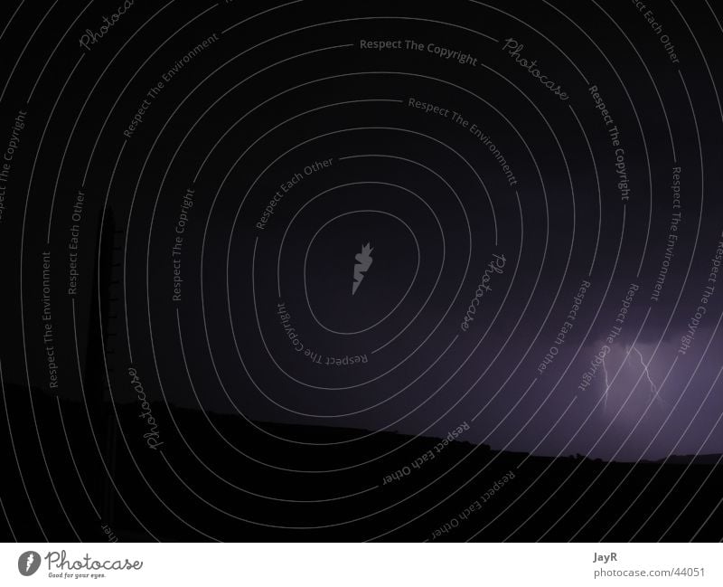 Dark Flash Lightning Night Violet Silhouette Thunder and lightning