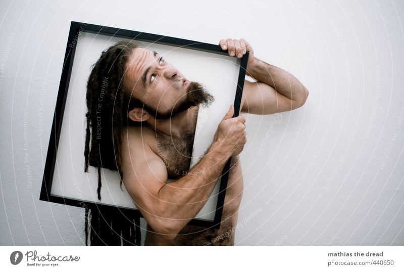 BREAK OUT Human being Masculine Young man Youth (Young adults) Body 1 18 - 30 years Adults Effort Uniqueness Whimsical Stress Dreadlocks Picture frame Outbreak