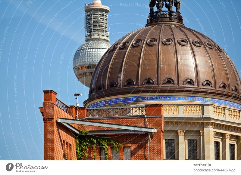 Bauakademie, Berliner Schloss und Fernsehturm alex alexanderplatz architektur berlin city deutschland fernsehturm funk-und-ukw-turm hauptstadt haus himmel