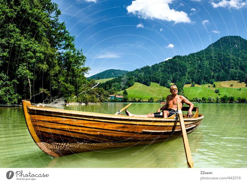 Schliersee Chiller Lifestyle Vacation & Travel Trip Summer Summer vacation Masculine Male senior Man 60 years and older Senior citizen Environment Nature