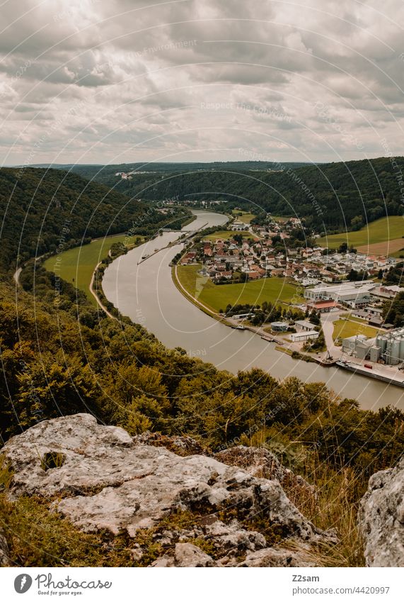 Altmühl Riedenburg Altmühl Valley River Water Body of water Green Landscape Nature sustainability reflection Reflection Exterior shot Environment Rock panorama