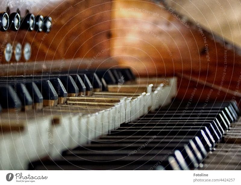 Lost Place - this old church organ has been retired for decades. A silent musical instrument is always sad. lost place forsake sb./sth. Broken Old Transience