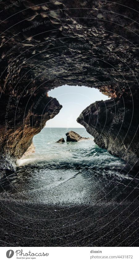 cretan cave crete greece Crete Cave Mediterranean sea coast vacation Greece Vacation & Travel Summer Tourism Beach Landscape Relaxation Idyll Ocean Nature