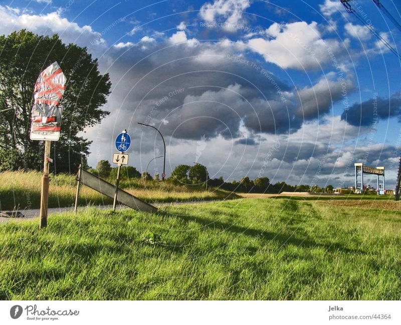 cloud Sky Clouds Wind Grass Signs and labeling Threat Lawn Colour photo