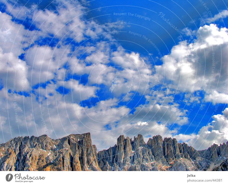 Dolomiti Mountain Sky Clouds Alps Homesickness Wanderlust Hope Alpine Chalk alps Dolomites Italy Veneto Trento South Tyrol Clouds in the sky North