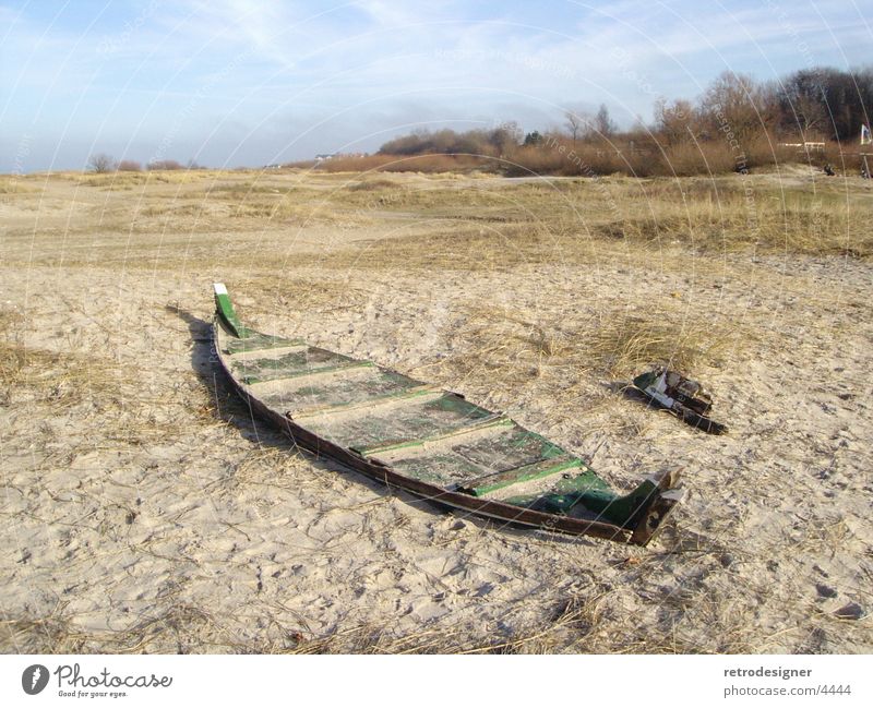 Lost Boat Watercraft Fisherman Beach Laboe Wood Historic Old Derelict