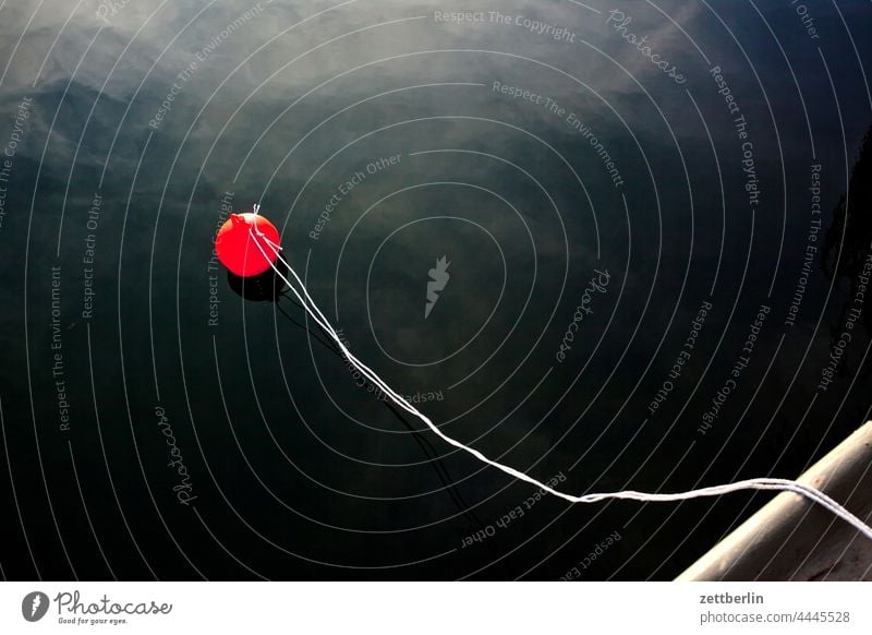 buoy Harbour Cruise Mole ship Warnemuende Buoy harbour basins marina leash rope ropes String tethered Connection float be afloat Water Surface of water polle