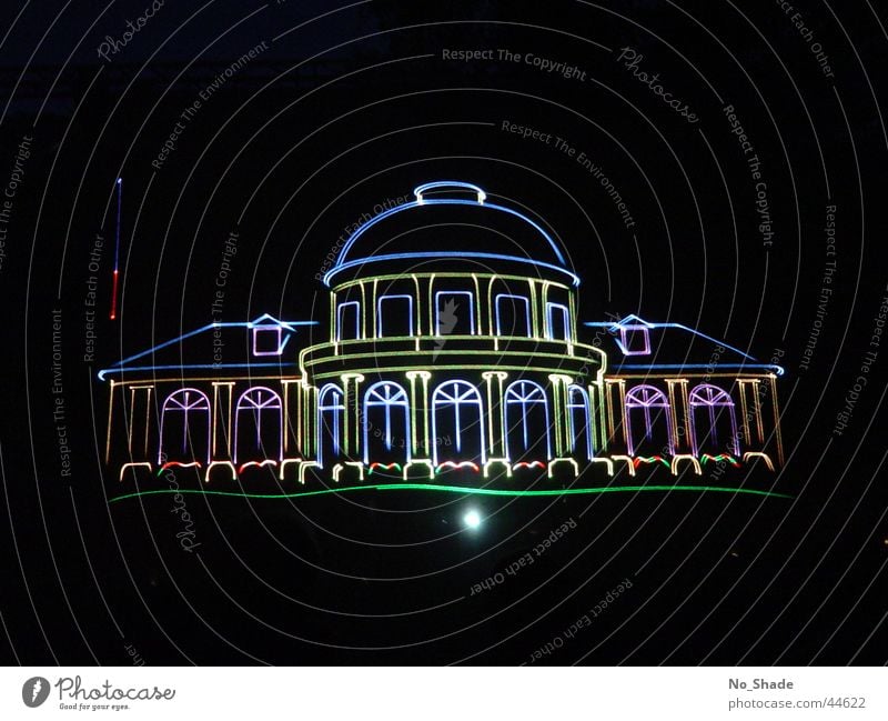 casino Casino Bad Ems Laser Laser show Rheinland-Pfalz-Tag fair Light Architecture Image Projection screen Kuhrstadt Illustration