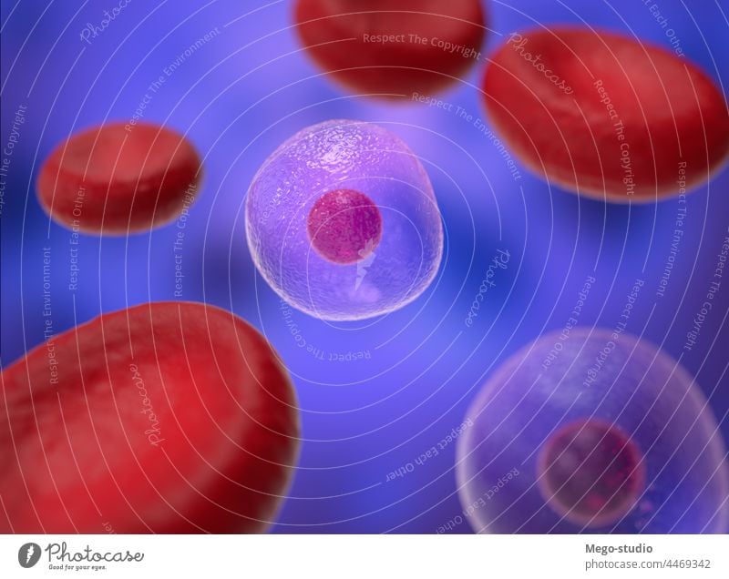 3D Illustration. Microorganisms in human body. 3d microbiology medical medicine virus red blood cell microorganism bacterial infection microorganisms molecule