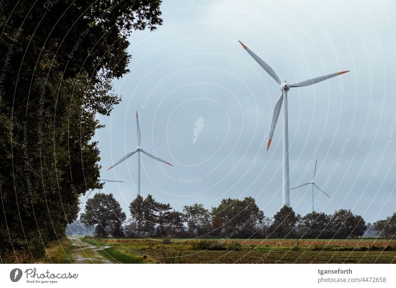 Wind turbines wind turbine wind power Pinwheel Wind energy plant Eco-friendly Renewable energy Environmental protection Energy industry Electricity Sky