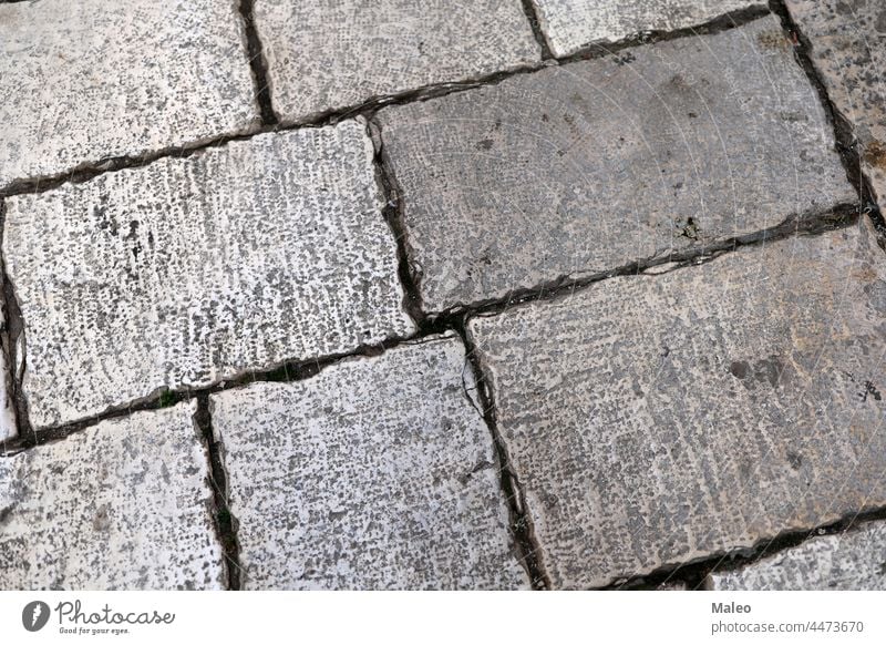 Smoothly polished pavement in the centre of the old town aggregate architecture benches blue building center city clean columns decoration detail downtown