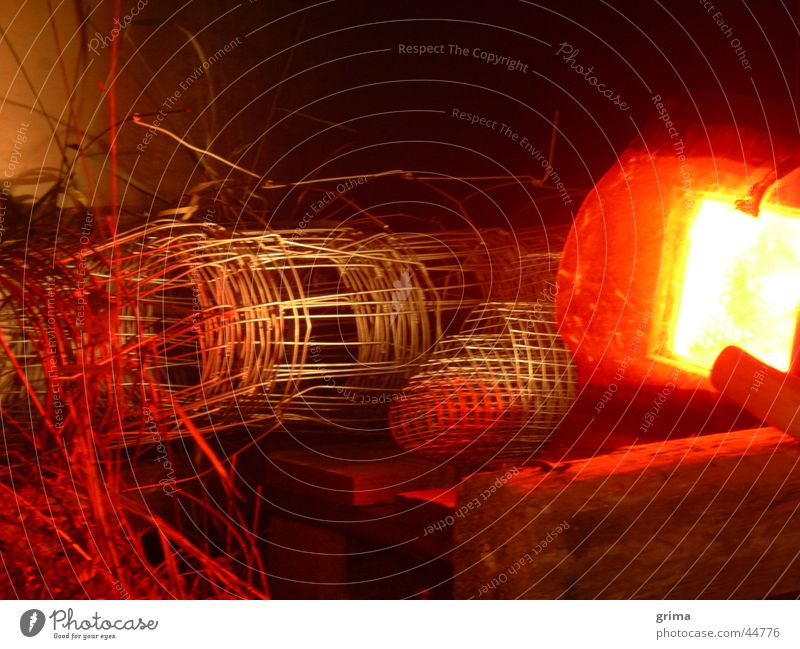 Under the counter... Light Night Fence Wire Lamp Still Life Craft (trade) Technology