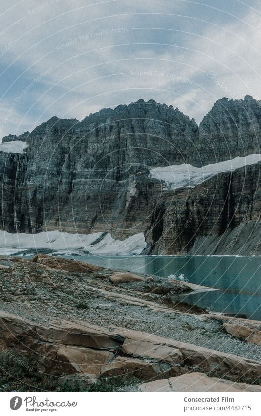 Grinnell glacier in the mountains of glacier national park Glacier mountain glacier views travel adventure Landscape Nature Mountain Vacation & Travel Hiking