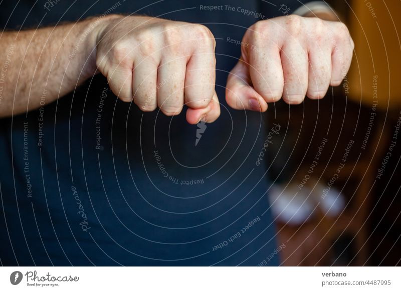 caucasian man hands closed guess where sign male arm isolated palm showing human concept collection set symbol white wrist background communication body people