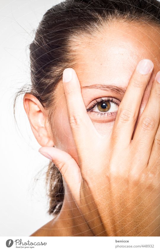 transparency Vista Eyes Woman Human being Looking Portrait photograph Bird's-eye view Looking into the camera Close-up