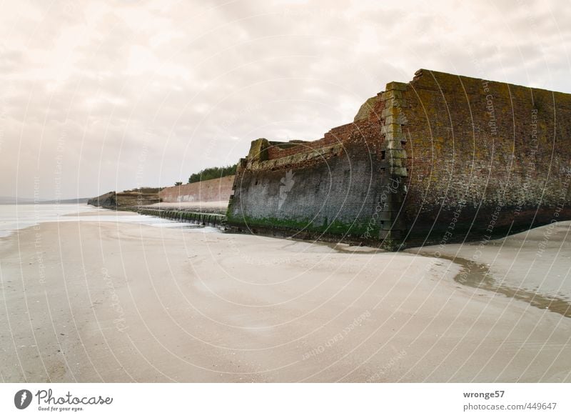 delusions of grandeur Baltic Sea Island Rügen Beach Prora Germany Europe Deserted Ruin Manmade structures Tourist resort Wall (barrier) Wall (building) Facade