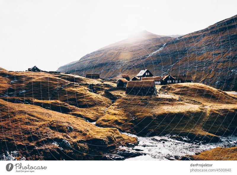 Historic houses on the Faroe Islands II traditionally Outdoors spectacular rocky naturally harmony Weather Rock Hill Environment Rural highlands Picturesque