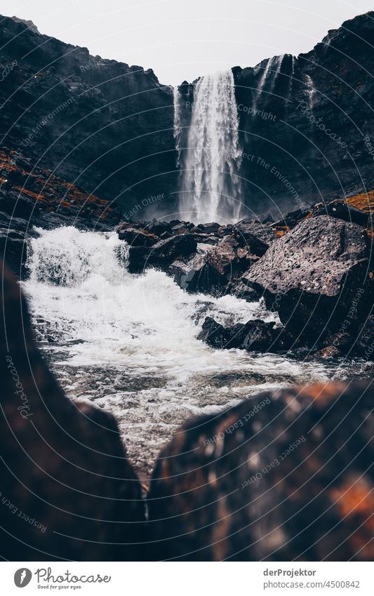 Fossá waterfall on the Faroe Islands traditionally Outdoors spectacular rocky naturally harmony Weather Rock Hill Environment Rural highlands Picturesque