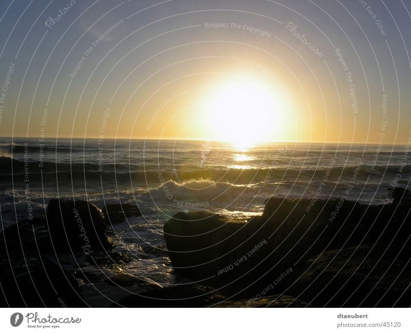 Sunnset on the beach Sunset Ocean South Africa Cape Point Beach Romance Evening