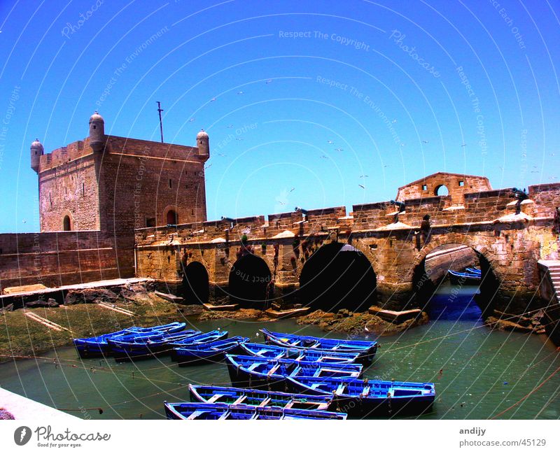 Moroccan port Watercraft Morocco Ocean Moral Harbour Bridge Sky Castle