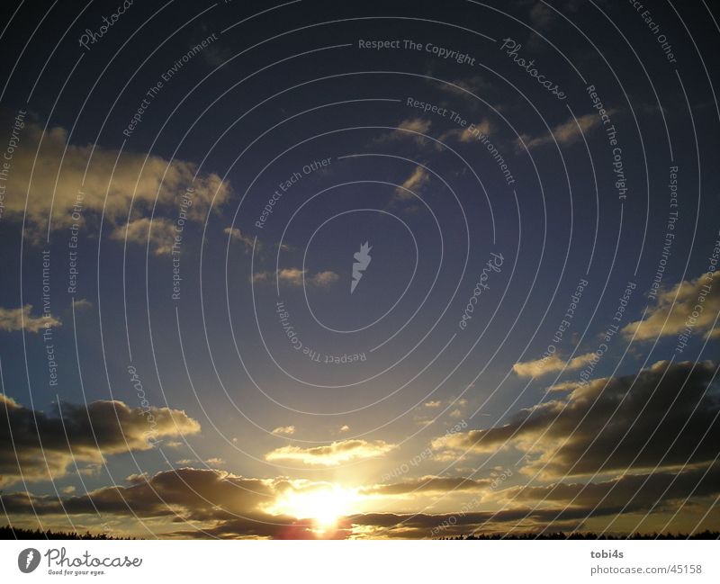 Dusk with Clowds *g* Clouds Sunbeam Shadow play Sunset Sky