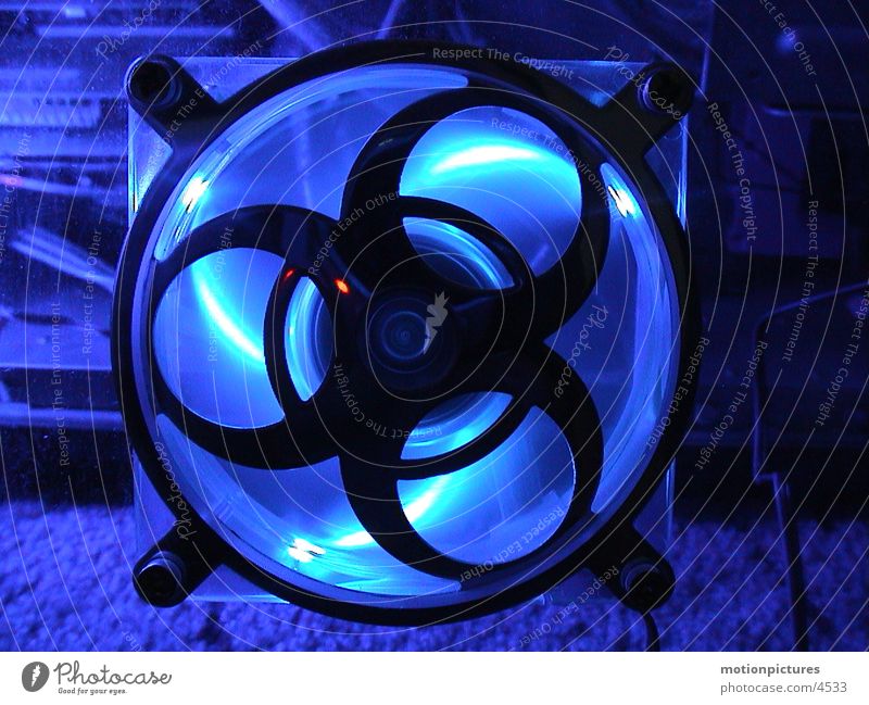 cool lifter Computer Ventilation Refrigeration Electrical equipment Technology Blue LED PC fan Cold