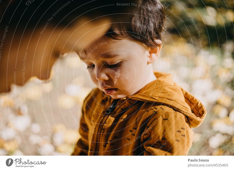 Portrait of Mother with child motherhood care two people Child 1 - 3 years Boy (child) Caucasian Love Together togetherness Delightful Cute Woman Parents