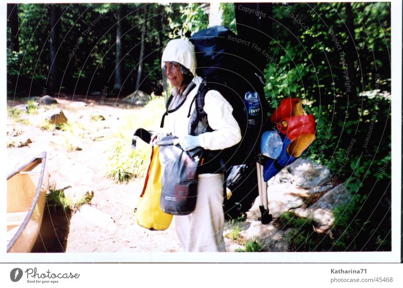 Algonquin National Park Canada Canoe Mosquitos Pack animal Wrapped in Backpacking