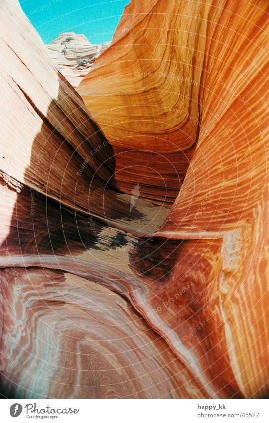 The Wave Stone Rock Nature Rock formation Geology Natural phenomenon Sediment Erosion Structures and shapes Undulation Undulating Beautiful Esthetic Impressive