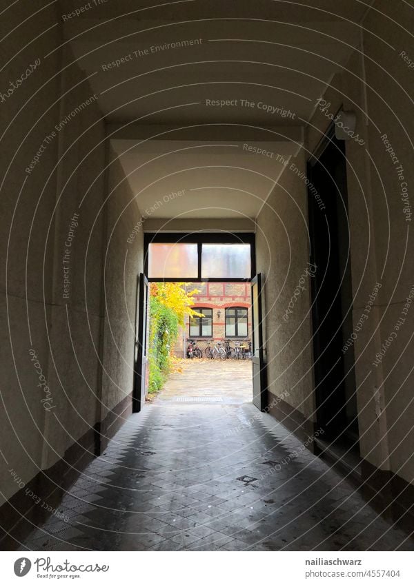 Yard entrance Courtyard Courtyard entrance at home House (Residential Structure) Goal door Window Architecture architectural photography