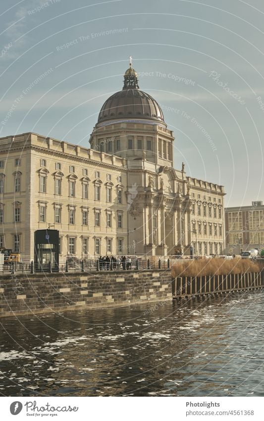 Humboldt Forum Berlin Lock freedom Pastel tone Architecture Facade Sky Town Spree Capital city Downtown Downtown Berlin Germany Exterior shot Tourist Attraction