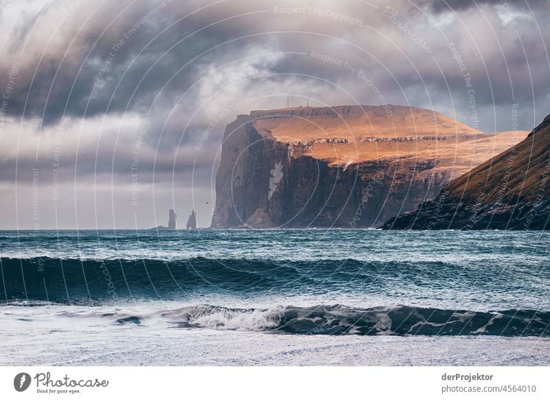 Faroe Islands: View from Tjørnuvik Beach V Rural Holiday season Landscape Picturesque highlands Cold Mountain Sunlight idyllically Nature stunning Peaceful