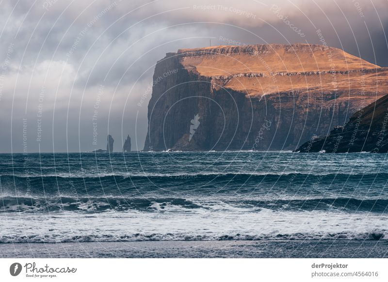 Faroe Islands: View from Tjørnuvik Beach IV Rural Holiday season Landscape Picturesque highlands Cold Mountain Sunlight idyllically Nature stunning Peaceful