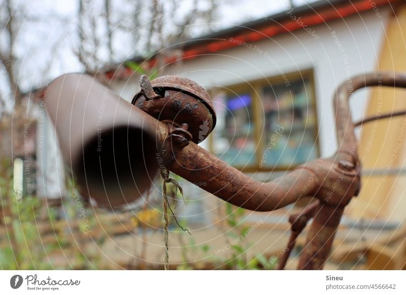 rusted handlebar Bicycle Bicycle handlebars Rust corroded rusty bike old bicycle abandoned bicycle Cycling Nature Means of transport Leisure and hobbies Driving