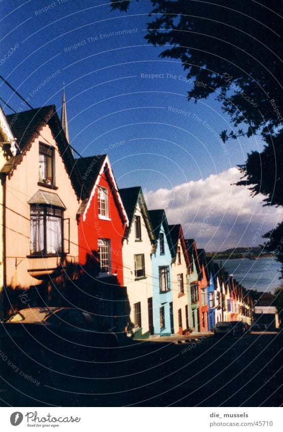 colourful city House (Residential Structure) Fishing village Multicoloured Town house (Terraced house) Architecture Ireland Perspective