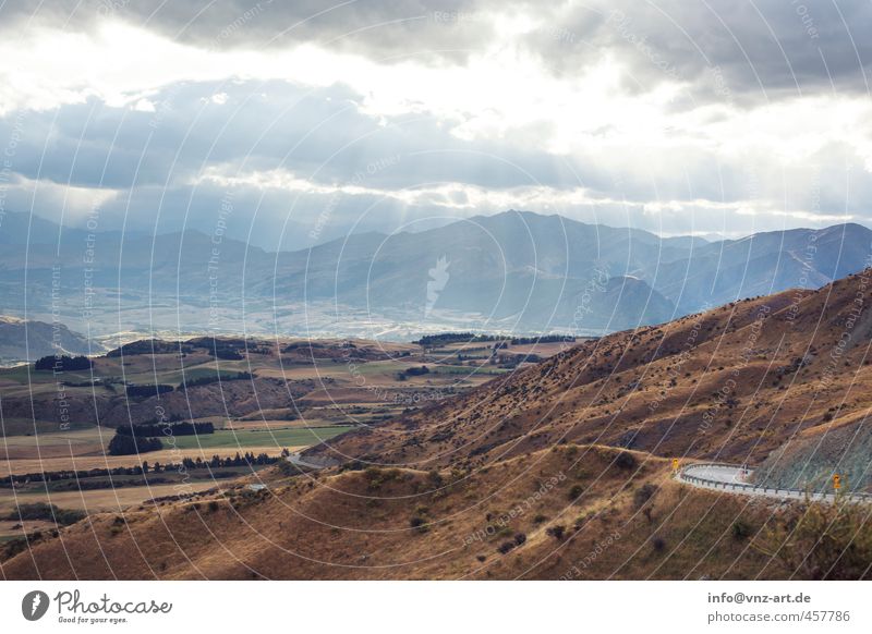 light Light Radiation Sunbeam Exterior shot Landscape Street Mountain Hill Nature Vantage point Sky Clouds Field Far-off places Joy Moss Grass Bushes Freedom