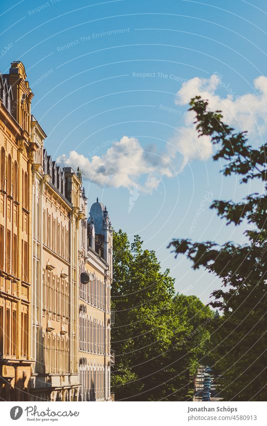 Street with old buildings in Schlosschemnitz, Chemnitz European Capital of Culture Capital of Culture Chemnitz Capital of Culture 2025 Copy Space Clouds