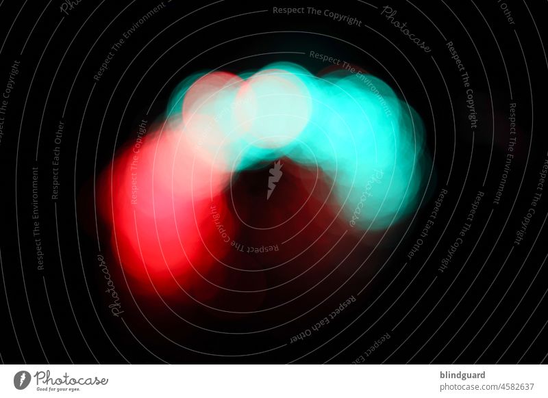 Red-Green Gradient Light bokeh Play of colours points lines White Black Emotions color change blurriness background hazy Decoration Abstract Christmas clearer