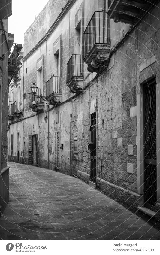 Typical street of the historic center of Lecce in Italy. Old town in Southern Italy lecce italy italia italian puglia apulia salentino pietra leccese