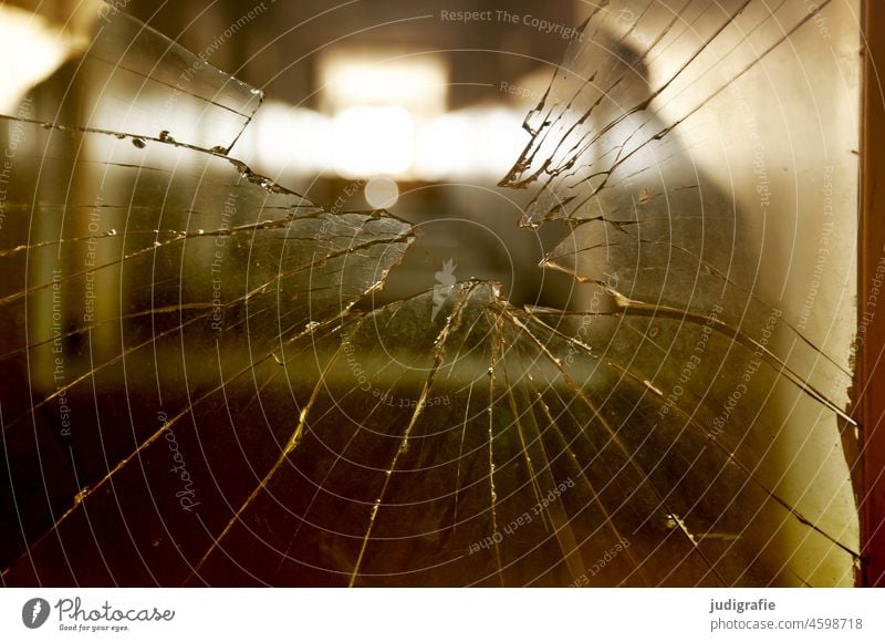 garrison House (Residential Structure) Ruin Manmade structures Window Glass Broken Old Brown War Past Transience Change Destruction Shard Subdued colour Light