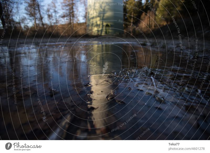 Windrade ice mirror Pinwheel power green energy reflection Ice tower Nature Winter Sun