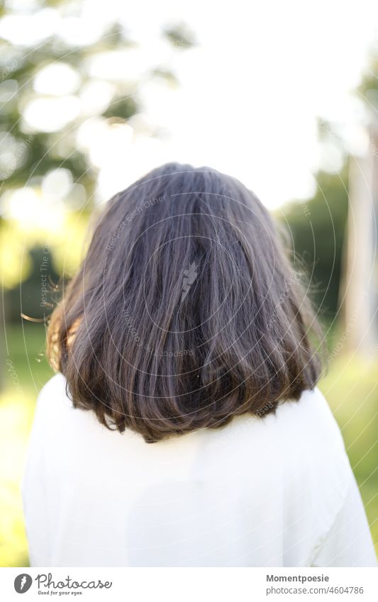 brown hair Woman Brown full hair volumes Youth (Young adults) Young woman hairstyle Nature Brunette Hair and hairstyles Long-haired portrait Human being