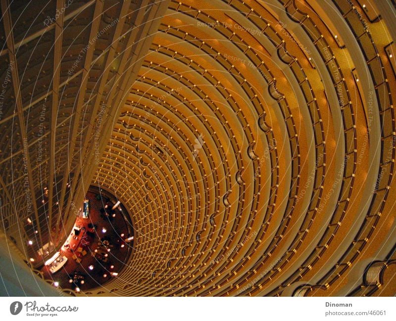 Jin Mao interior view Shanghai China Jin-Mao Buildings High-rise Grand Hyatt Hotel Story Round merrily Tall gallery Interior shot