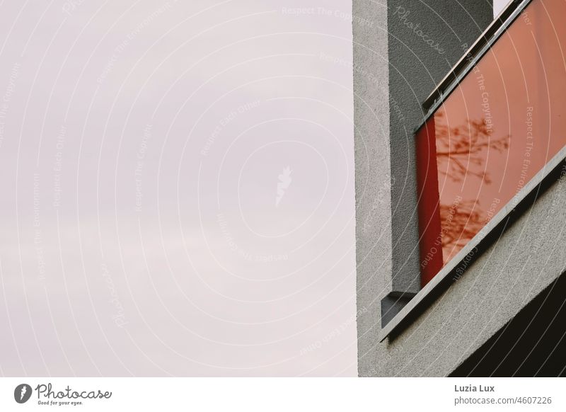 Skyscraper, balcony, plexiglass and reflection High-rise Balcony Plexiglas House (Residential Structure) Architecture Facade Building Exterior shot Town Day